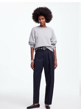 Madewell Women’s Pleated Carrot Pants High Rise. Black Size 4 #2172